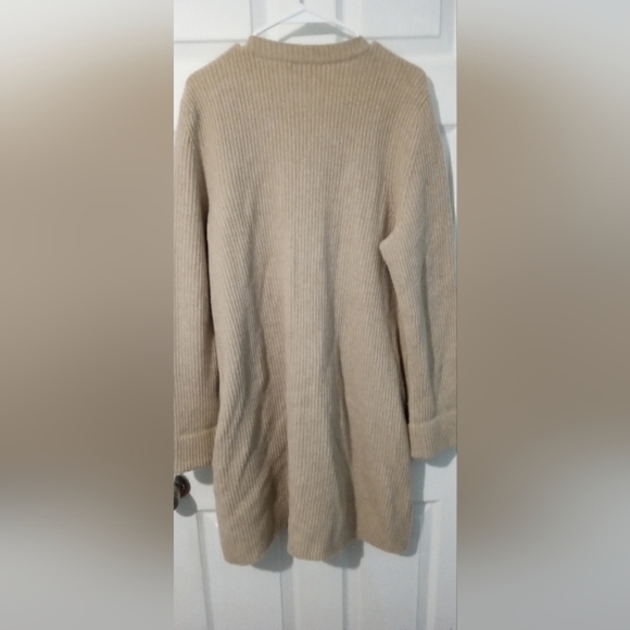Tory Burch Tan Gold Cozy Cardigan Sweater - Picture 9 of 9